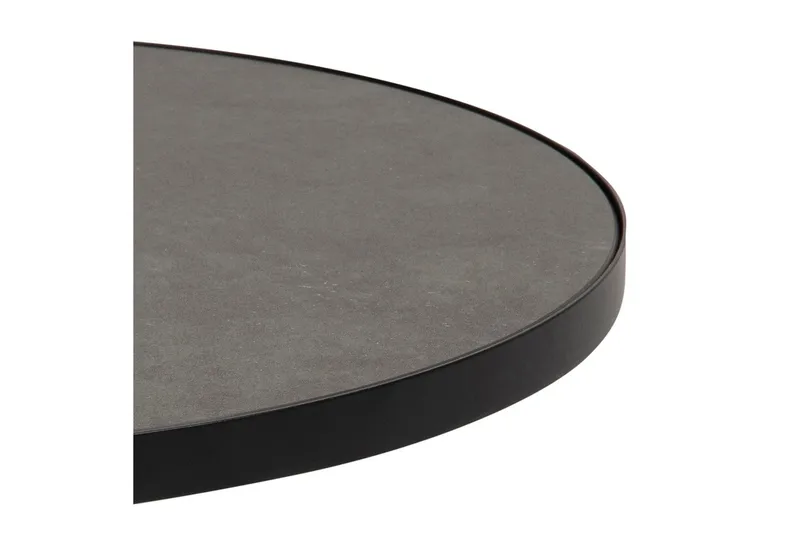 Soli Udvideligt Sofabord 66 cm Rundt - Glas/Sort/Mat Sort - Møbler - Borde - Sofabord