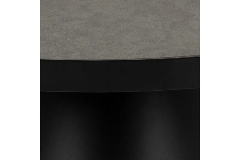 Soli Udvideligt Sofabord 66 cm Rundt - Glas/Sort/Mat Sort - Møbler - Borde - Sofabord