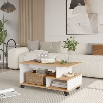 Solven Sofabord 90x42,5x51 cm - Eg og hvid - Møbler - Borde - Sofabord