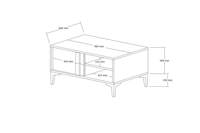 Sonay Sofabord 90 cm - Antracit - Møbler - Borde - Sofabord