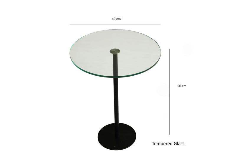 Sotinge Sofabord 40x50x40 cm Rundt - Sort - Møbler - Borde - Sofabord
