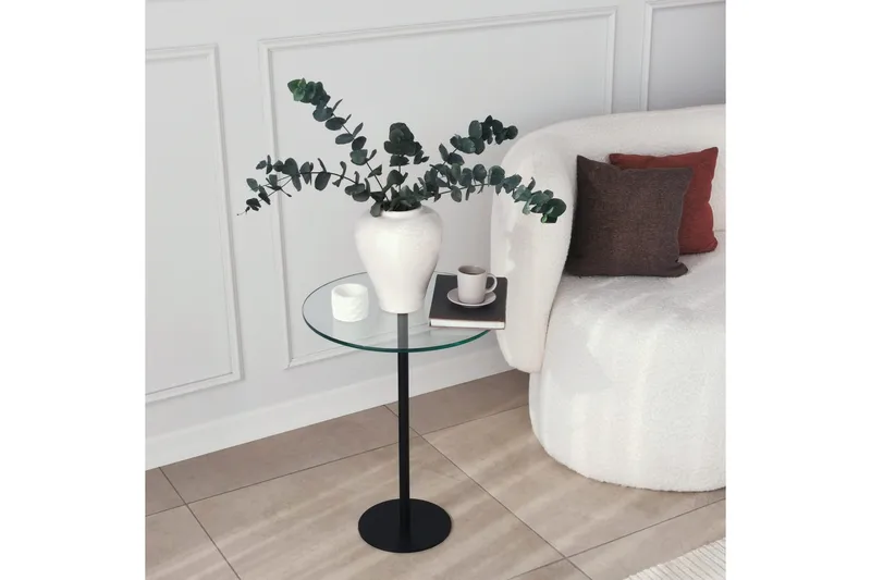 Sotinge Sofabord 40x50x40 cm Rundt - Sort - Møbler - Borde - Sofabord