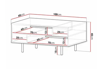 Staffin Sofabord 60 cm - Sort - Møbler - Borde - Sofabord