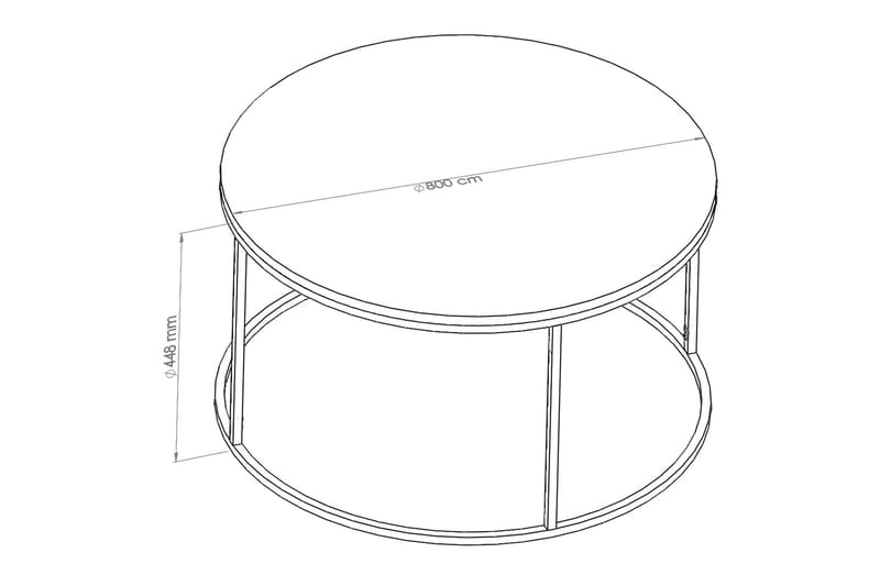 Startis Sofabord 60 cm - Sort - Sofabord