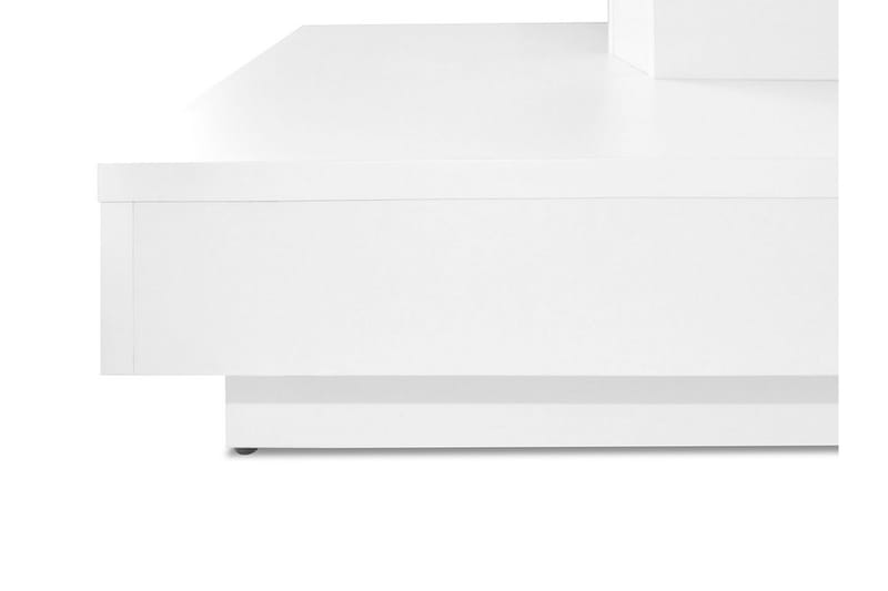 Stoliv Sofabord 70 cm Vridebar med Opbevaring Hylde - Hvid - Sofabord