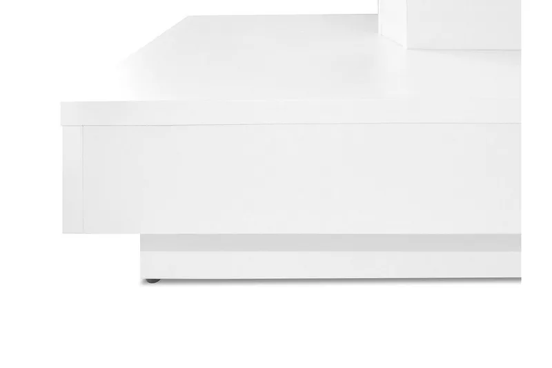 Stoliv Sofabord 70 cm Vridebar med Opbevaring Hylde - Hvid - Møbler - Borde - Sofabord