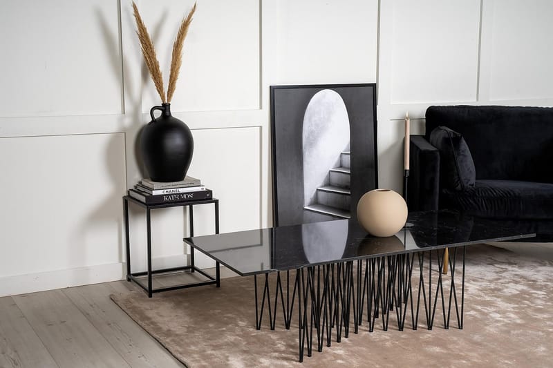 Stone Sofabord 140 cm - Sort - Møbler - Borde - Sofabord