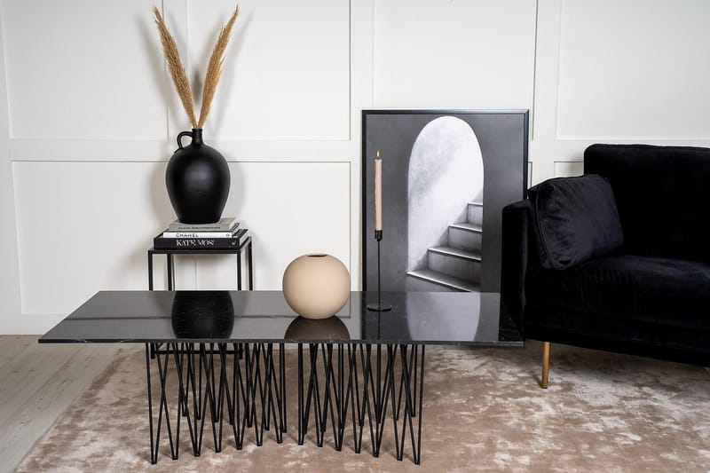 Stone Sofabord 140 cm - Sort - Møbler - Borde - Sofabord