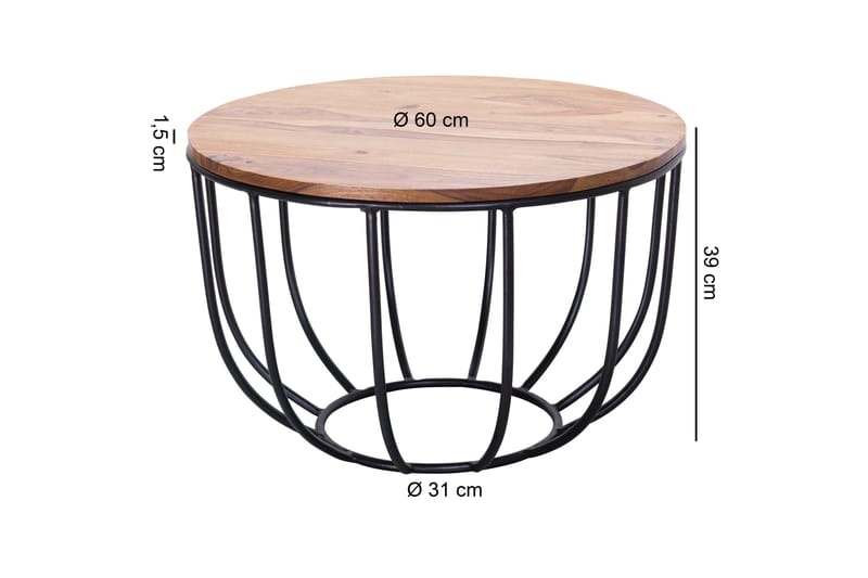 Streams Sofabord 60 cm - Træ / natur - Møbler - Borde - Sofabord