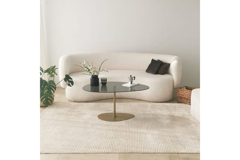Svanabyn Sofabord 90 cm - Grå/Guld - Møbler - Borde - Sofabord