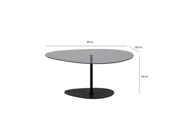 Svanabyn Sofabord 90 cm - Grå/Sort - Møbler - Borde - Sofabord
