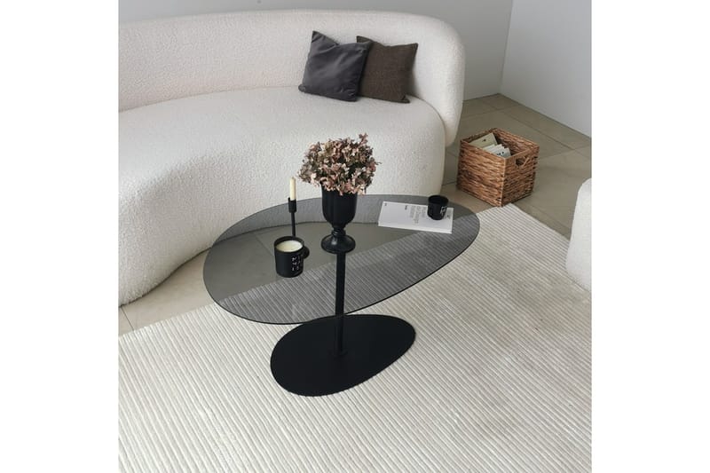 Svanabyn Sofabord 90 cm - Grå/Sort - Møbler - Borde - Sofabord