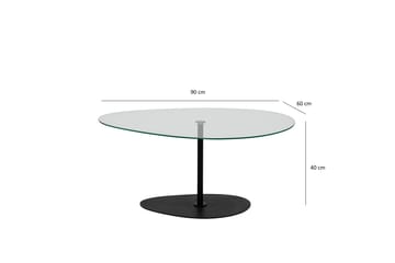 Svanabyn Sofabord 90 cm - Sort - Møbler - Borde - Sofabord