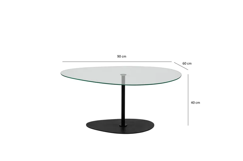 Svanabyn Sofabord 90 cm - Sort - Møbler - Borde - Sofabord