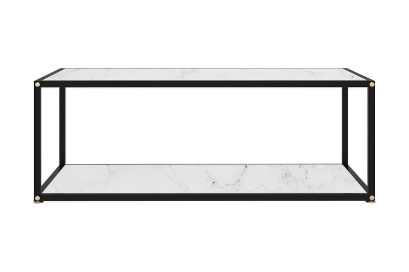 tebord 100x50x35 cm hærdet glas hvid - Hvid - Møbler - Borde - Sofabord