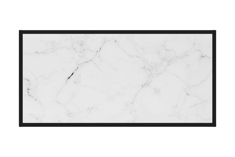 tebord 100x50x35 cm hærdet glas hvid - Hvid - Møbler - Borde - Sofabord