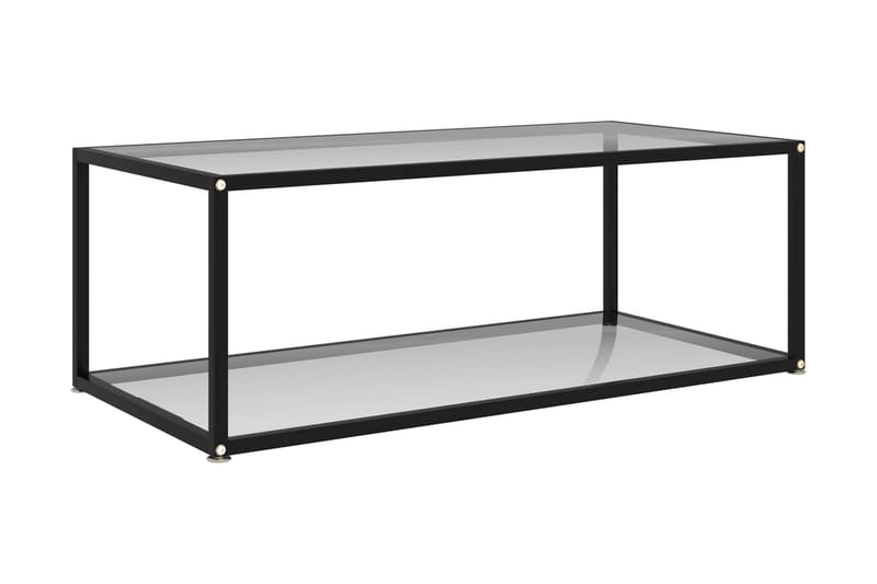 Tebord 100x50x35 cm hærdet glas transparent - gennemsigtig - Møbler - Borde - Sofabord
