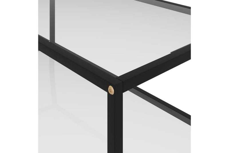 Tebord 100x50x35 cm hærdet glas transparent - gennemsigtig - Møbler - Borde - Sofabord