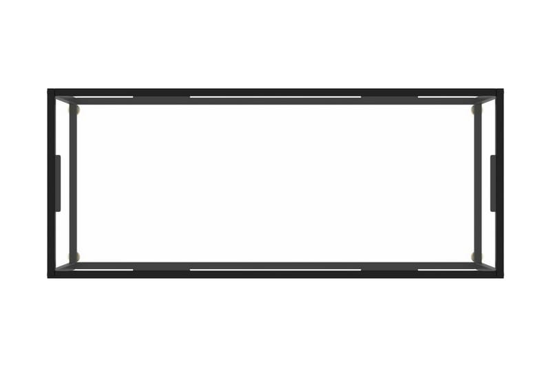 tebord 120x50x35 cm hærdet glas sort - Sort - Møbler - Borde - Sofabord