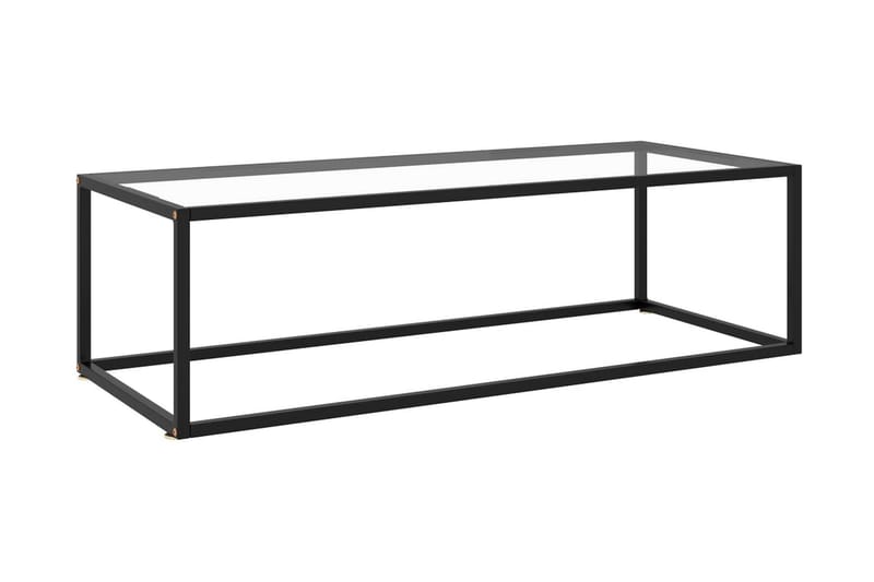 tebord 120x50x35 cm hærdet glas sort - Sort - Møbler - Borde - Sofabord