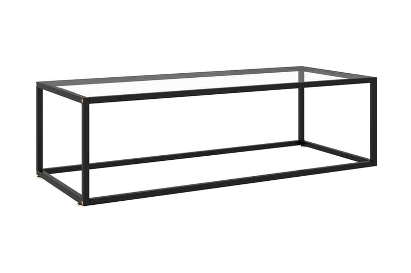 tebord 120x50x35 cm hærdet glas sort - Sort - Sofabord