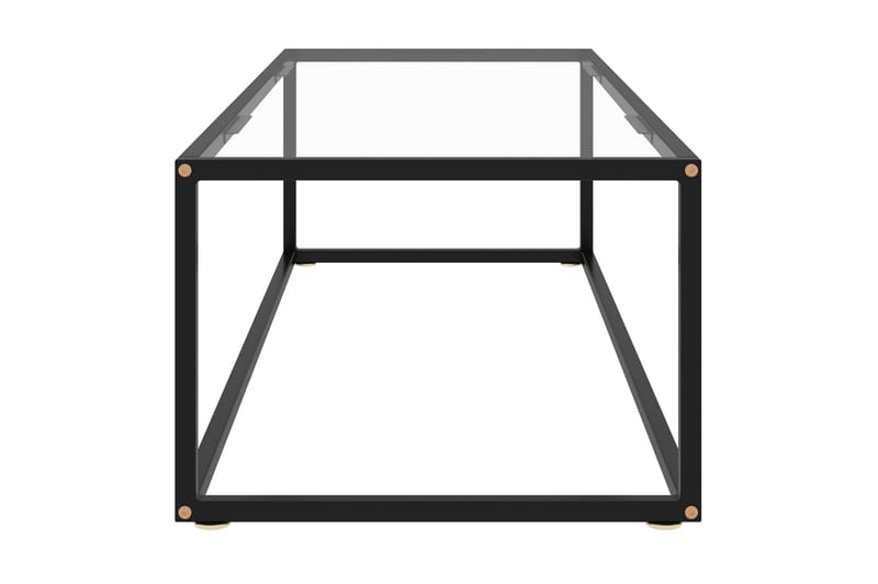 tebord 120x50x35 cm hærdet glas sort - Sort - Møbler - Borde - Sofabord