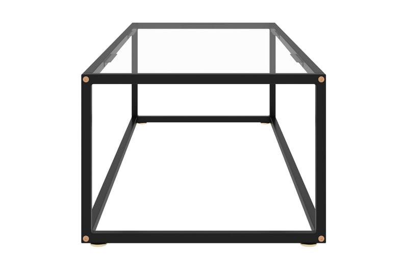 tebord 120x50x35 cm hærdet glas sort - Sort - Sofabord