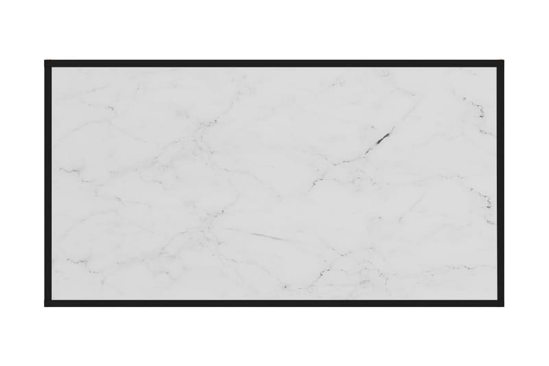 Tebord 120x60x35 cm hærdet glas hvid - Hvid - Møbler - Borde - Sofabord