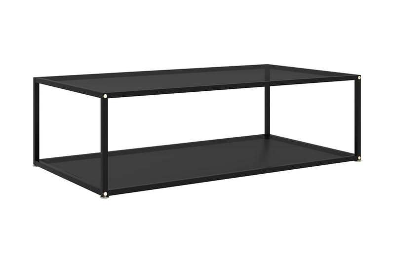 Tebord 120x60x35 cm hærdet glas sort - Sort - Møbler - Borde - Sofabord