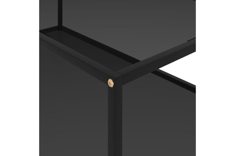 Tebord 120x60x35 cm hærdet glas sort - Sort - Møbler - Borde - Sofabord