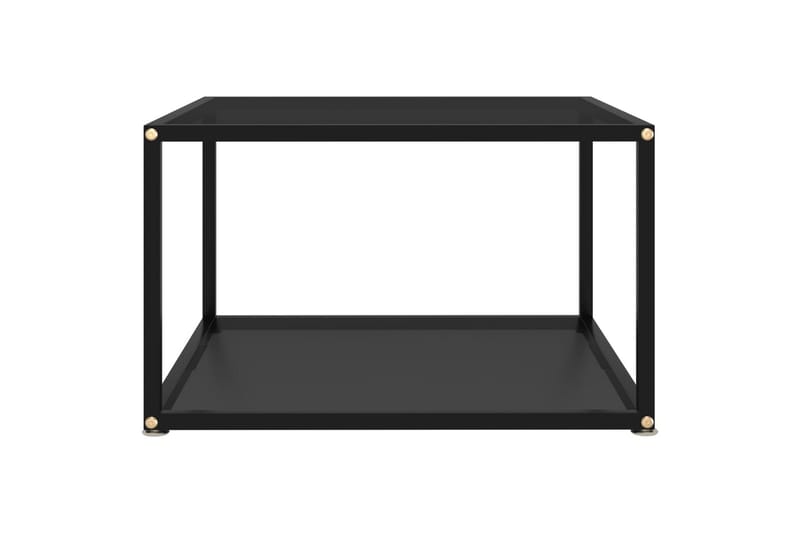 Tebord 60x60x35 cm hærdet glas sort - Sort - Møbler - Borde - Sofabord