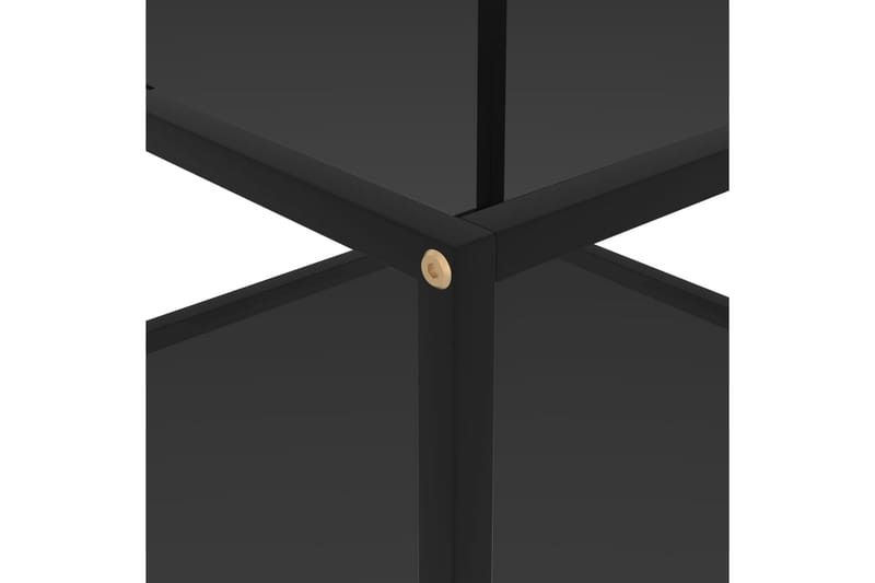 Tebord 60x60x35 cm hærdet glas sort - Sort - Møbler - Borde - Sofabord