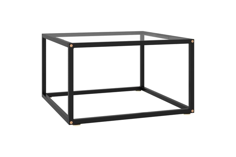 tebord 60x60x35 cm hærdet glas sort - Sort - Sofabord