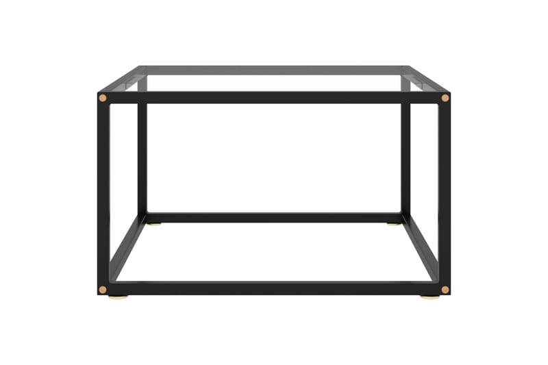 tebord 60x60x35 cm hærdet glas sort - Sort - Møbler - Borde - Sofabord