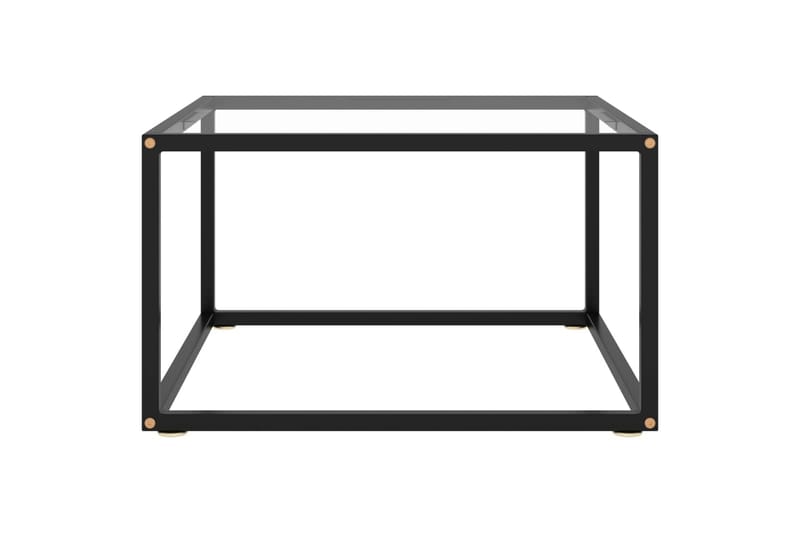 tebord 60x60x35 cm hærdet glas sort - Sort - Sofabord