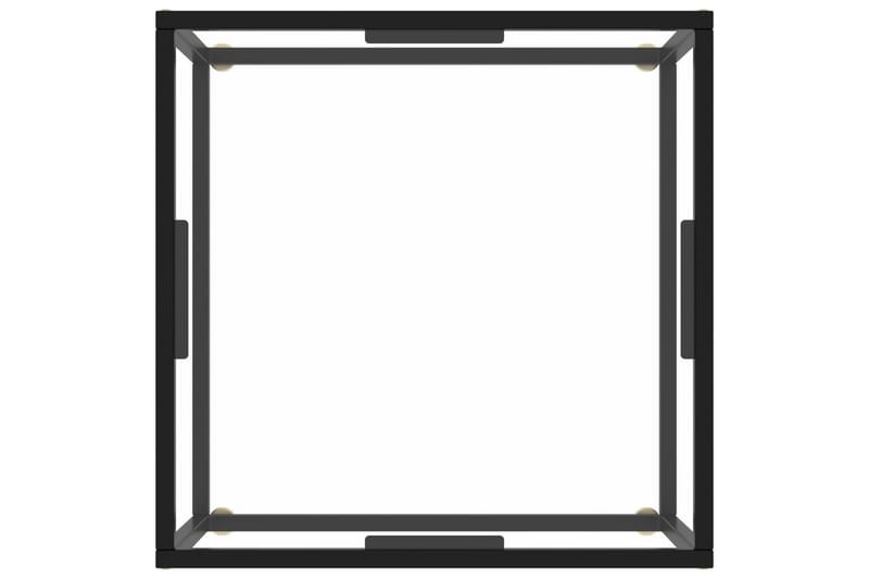 tebord 60x60x35 cm hærdet glas sort - Sort - Møbler - Borde - Sofabord