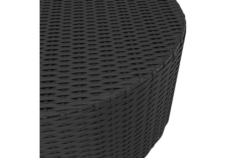 tebord 68x68x30 cm polyrattan sort - Sort - Møbler - Borde - Sofabord