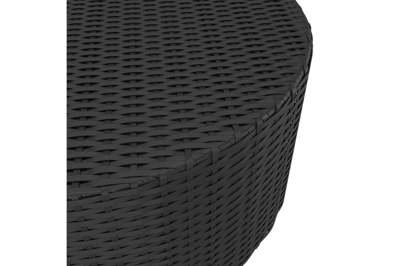 tebord 68x68x30 cm polyrattan sort - Sort - Sofabord