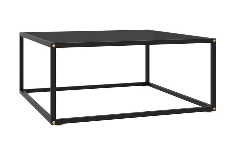 tebord 80x80x35 cm glas sort - Sort - Møbler - Borde - Sofabord
