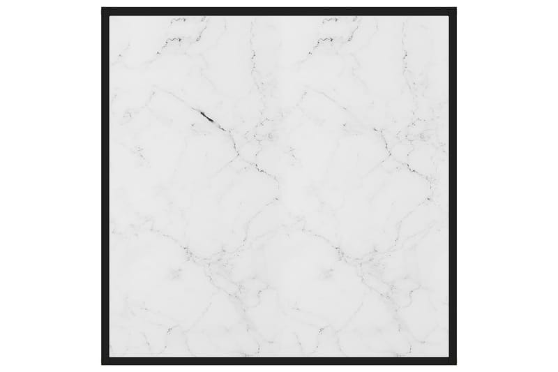 Tebord 80x80x35 cm hærdet glas hvid - Hvid - Møbler - Borde - Sofabord