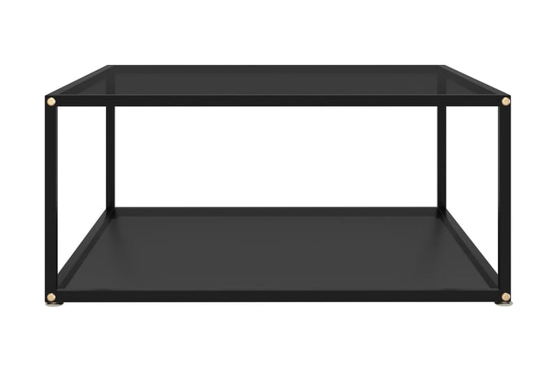 Tebord 80x80x35 cm hærdet glas sort - Sort - Møbler - Borde - Sofabord