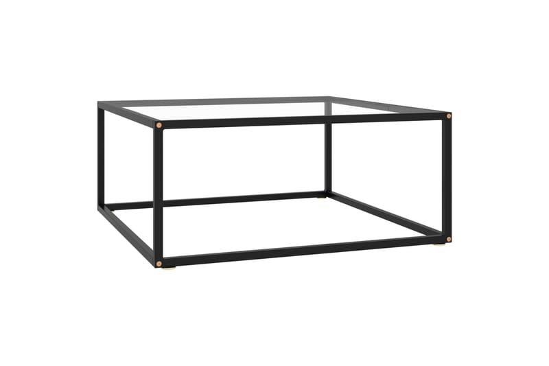 tebord 80x80x35 cm hærdet glas sort - Sort - Møbler - Borde - Sofabord
