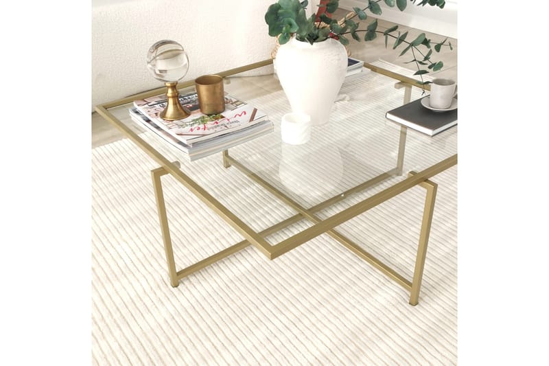 Telence Sofabord 85x35x85 cm - Guld - Sofabord