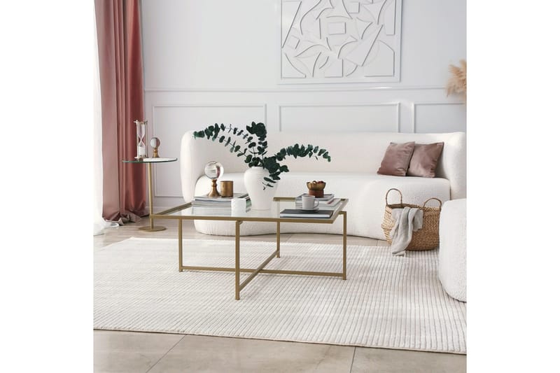 Telence Sofabord 85x35x85 cm - Guld - Møbler - Borde - Sofabord