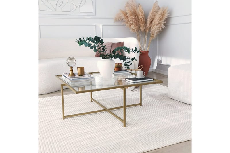 Telence Sofabord 85x35x85 cm - Guld - Møbler - Borde - Sofabord