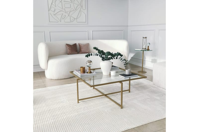 Telence Sofabord 85x35x85 cm - Guld - Møbler - Borde - Sofabord