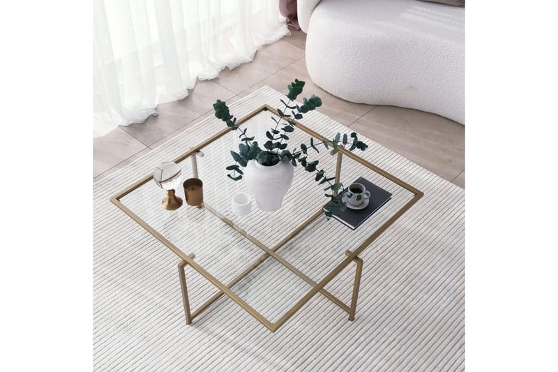 Telence Sofabord 85x35x85 cm - Guld - Møbler - Borde - Sofabord