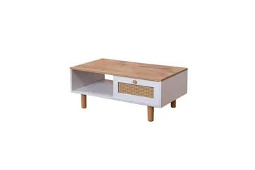 Sofabord Terra Hvid / Eg - Hvid - Møbler - Borde - Sofabord