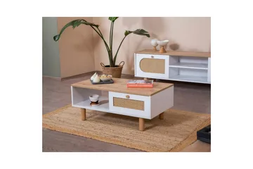 Sofabord Terra Hvid / Eg - Hvid - Møbler - Borde - Sofabord