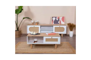 Sofabord Terra Hvid / Eg - Hvid - Møbler - Borde - Sofabord